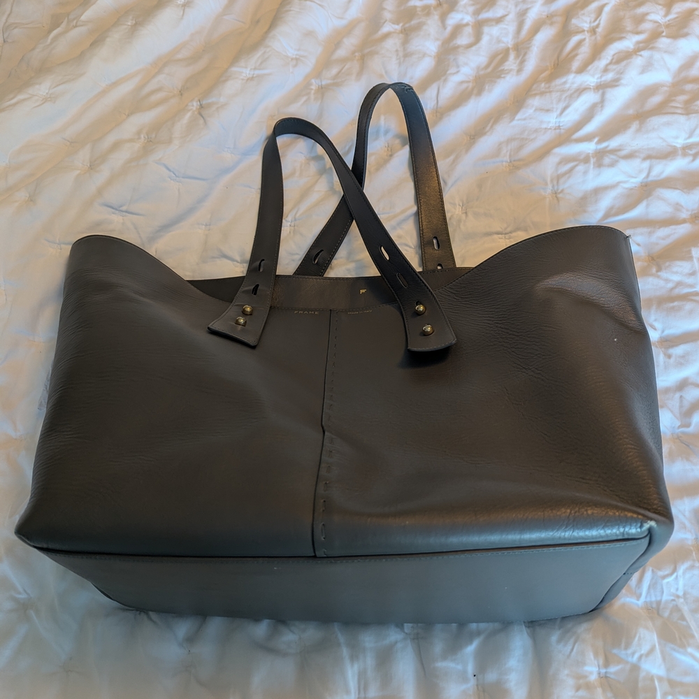Black Leather Tote Bag